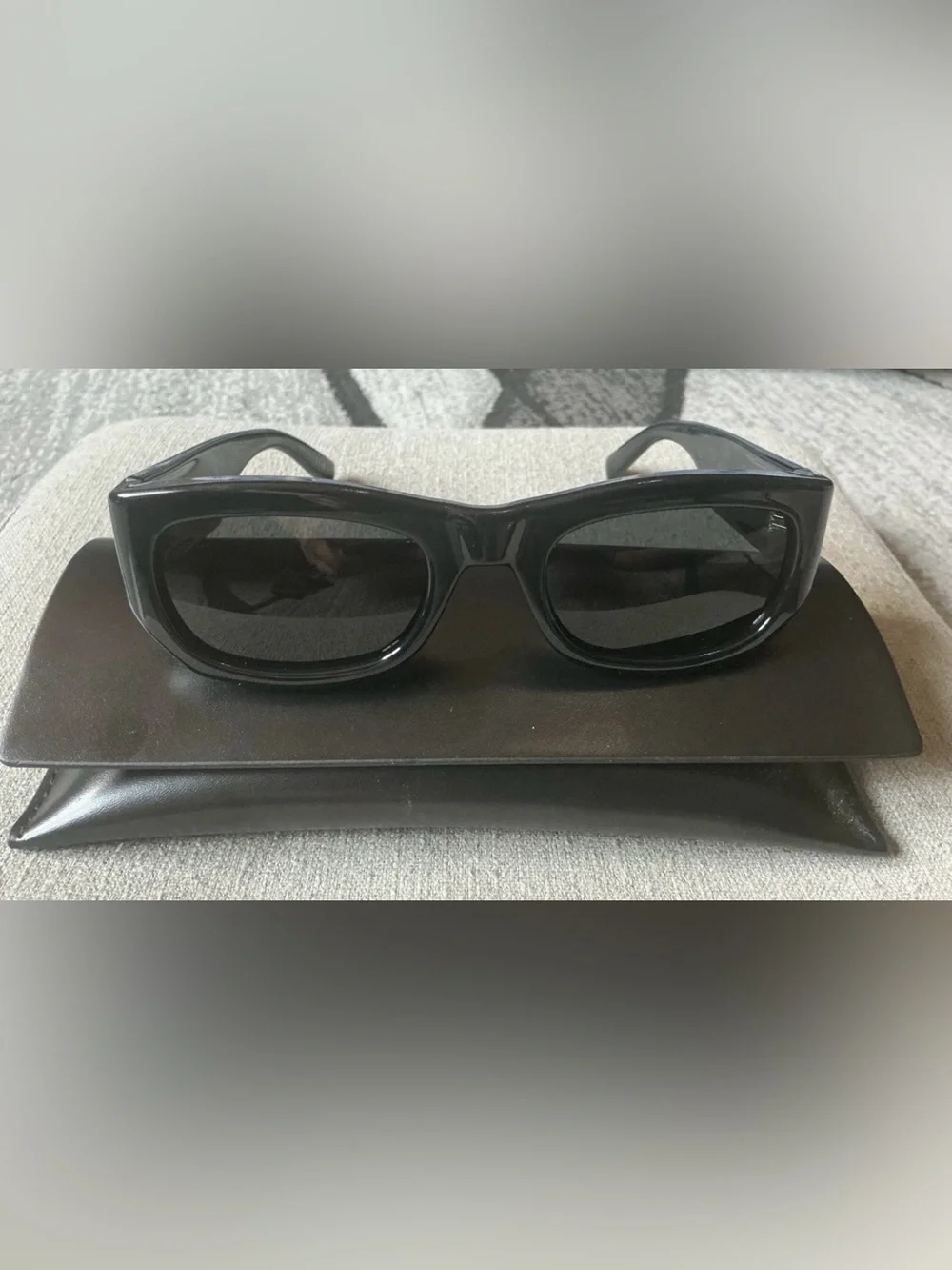 Saint Laurent Black SL 713 Rectangular Men’s Sunglasses
